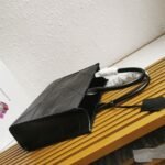 Prada Symbole Medium Bag Replica with Topstitching in Black - Image 8