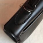 So Black Imitation Hermes Kelly Retourne 32cm French Style Bag - Image 5