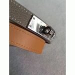 Etoupe epsom fake designer Hermes Kelly belt - Image 6