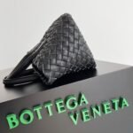 Top Quality Fake Bottega Veneta Cabat Mini Bag In Black Intrecciato Lambskin - Image 4