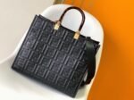 Top Quality Replica Fendi Sunshine Medium Tote Bag In Black FF Calfskin - Image 10
