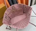 Louis Vuitton Neverfull Bandouliere Inside Out MM Tote In Monogram Canvas And Peony Pink Textile And Leather - Image 7