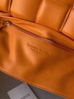 Top Quality Faux Bottega Veneta Padded Cassette Bag In Orange - Image 8