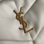 Saint Laurent Puffer Medium Chain Bag White Lambskin - Image 5