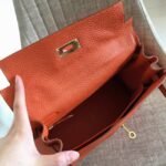 Orange Clemence Knockoff Hermes Kelly Retourne 32cm Bold Tote - Image 4