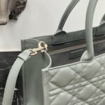 Dior Medium Book Tote Bag Replica with Strap in Grey - Image 7