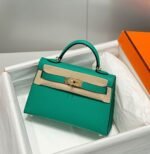 Hermes Kelly Mini II Bag Fake in Vert Jade - Image 2