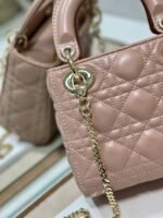 Dior Lady Dior Mini Bag Replica with Chain in Blush - Image 8