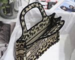 Dior Mini Book Tote Bag Knockoff in Beige Multicolor Mizza Embroidery - Image 8
