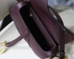 Dior Saddle Bag Knockoff in Amaranth Grained Calfskin - Image 3
