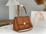Top Quality Fake Chloe Penelope Medium Shoulder Bag in Brown Grained Calfskin - Image 8