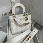 Dior Small Lady Dior My ABCDior Bag Faux in White - Image 7