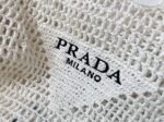 Prada Large Tote Bag Replica in White Woven Raffia - Image 3