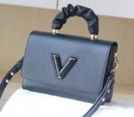Louis Vuitton Taurillon Leather Twist MM Scrunchie Handle In Black - Image 2