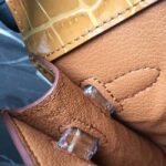 Camarel Crocodile Fake Hermes Kelly Cut Clutch Rich Color Handbag - Image 6