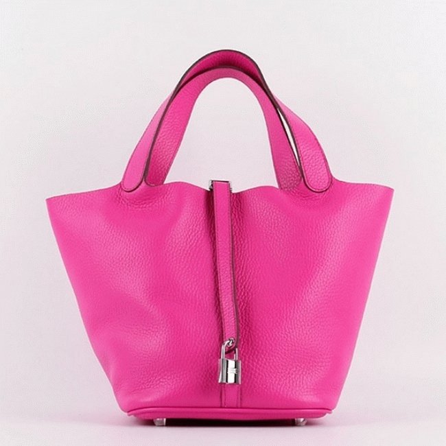 929BDC11-9FC8-B8B0-9D7F-437DB9793590.jpg Rose red fake Hermes Picotin Lock handbag - Image 1