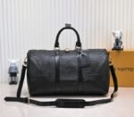 LV Monogram Empreinte Keepall Bandouliere 45 In Black