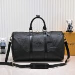 LV Monogram Empreinte Keepall Bandouliere 45 In Black