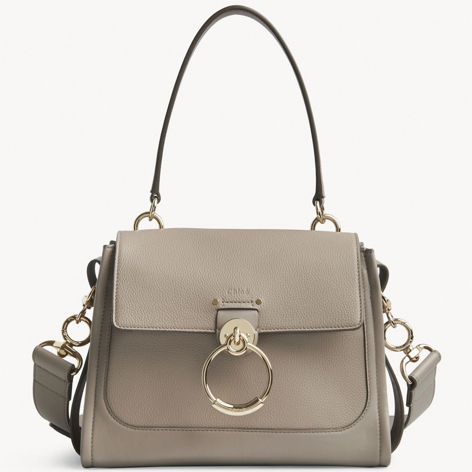 92B4B973-6C10-D445-D1FD-9FD50F611284.jpg Top Quality Replica Chloe Small Tess Day Bag In Grey Grained Leather - Image 1