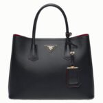 Black Prada Double Medium Tote Bag Imitation