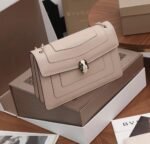 Replica Bvlgari Serpenti Forever Large Shoulder Bag Beige Calfskin - Image 5