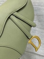 Dior Saddle Bag with Strap Imitation in Ethereal Green Grained Calfskin - Image 3
