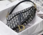 Dior Saddle Bag Knockoff in Blue Dior Oblique Jacquard - Image 9