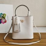 White Prada Medium Panier Bag Replica - Image 8