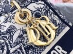 Dior Lady D-Lite Medium Bag Knockoff in Blue Toile de Jouy Embroidery - Image 4