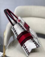 Dior Medium Book Tote Bag Fake in Latte Multicolor Cupidon Embroidery - Image 6