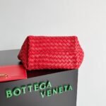 Top Quality Fake Bottega Veneta Cabat Mini Bag In Red Intrecciato Lambskin - Image 4