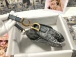 Dior Saddle Bag Faux in Grey Toile de Jouy Reverse Jacquard - Image 4