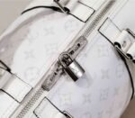 Louis Vuitton Taiga Leather Keepall Bandouliere 50 Travel Bag In White - Image 7