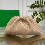 Fake Bottega Veneta Large Pouch Clutch Bag Beige - Image 5