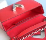 Louis Vuitton Epi Leather Twist MM Canvas Trompe loeil Braid Bag In Red - Image 8