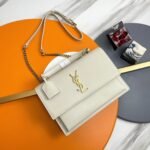Knockoff Saint Laurent Sunset Medium Top Handle Bag White Calfskin - Image 2