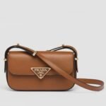 Prada Shoulder Bag Knockoff in Cognac Smooth Calfskin