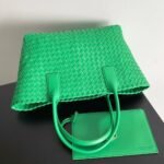 Top Quality Fake Bottega Veneta Cabat Medium Bag In Green Intrecciato Lambskin - Image 3