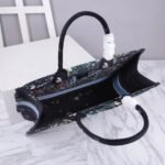 Dior Large Book Tote Bag Fake in Blue D-Constellation Embroidery - Image 7