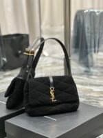 LE 57 HOBO BAG IN QUILTED LAQUERED CANVAS AND LEATHER - Image 2