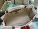 Top Quality Imitation Chloe Large Woody Tote Bag in Canvas with Brown Leather Strips - Image 9