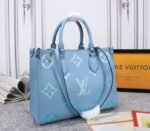 Louis Vuitton Monogram Empreinte Leather Onthego MM Bag In Summer Blue - Image 2