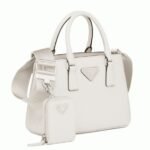 White Prada Galleria Mini Bag Fake
