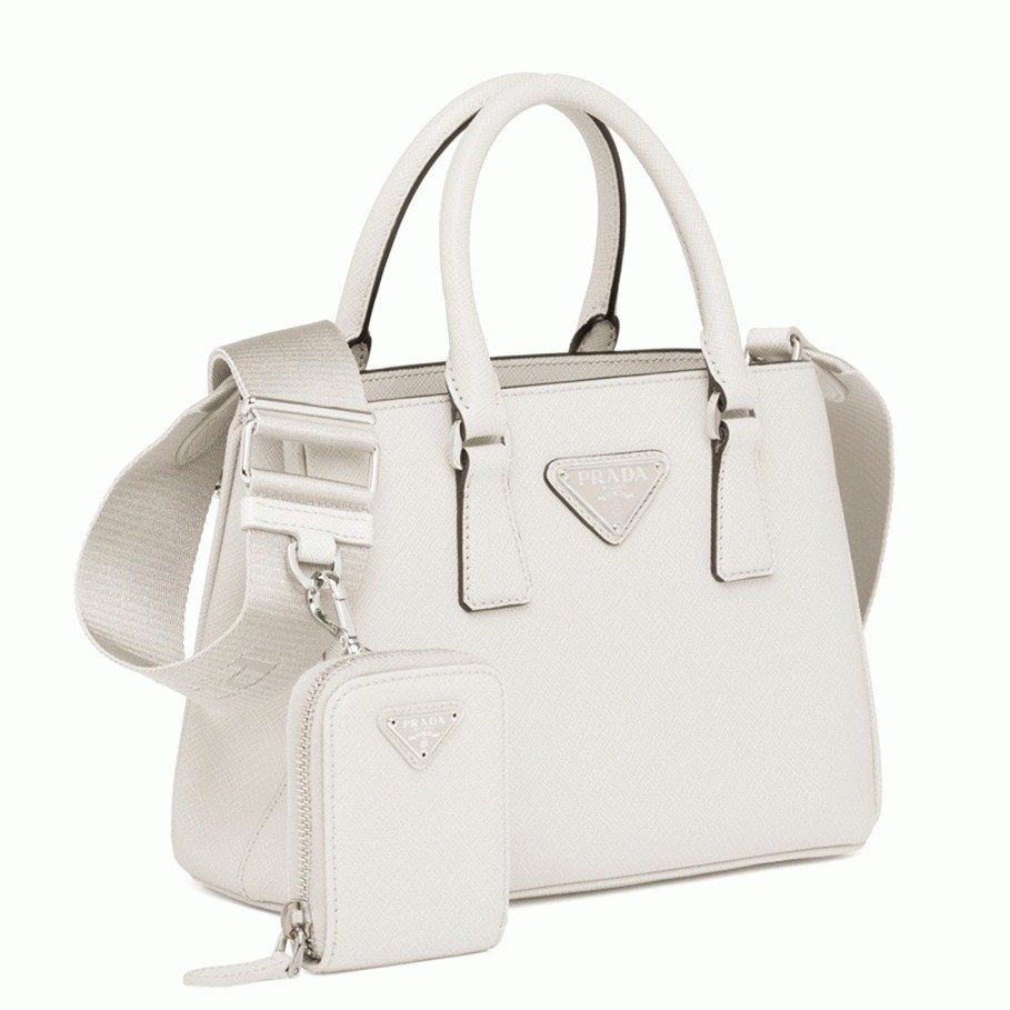94C570BA-4E96-6A70-63FF-186248AA53A8.jpg White Prada Galleria Mini Bag Fake - Image 1