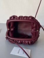 Fake Bottega Veneta Mini Pouch with Strap Bordeaux - Image 9