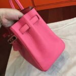 Rose Lipstick Colored Hermes Birkin 25cm Copy Bag - Image 4