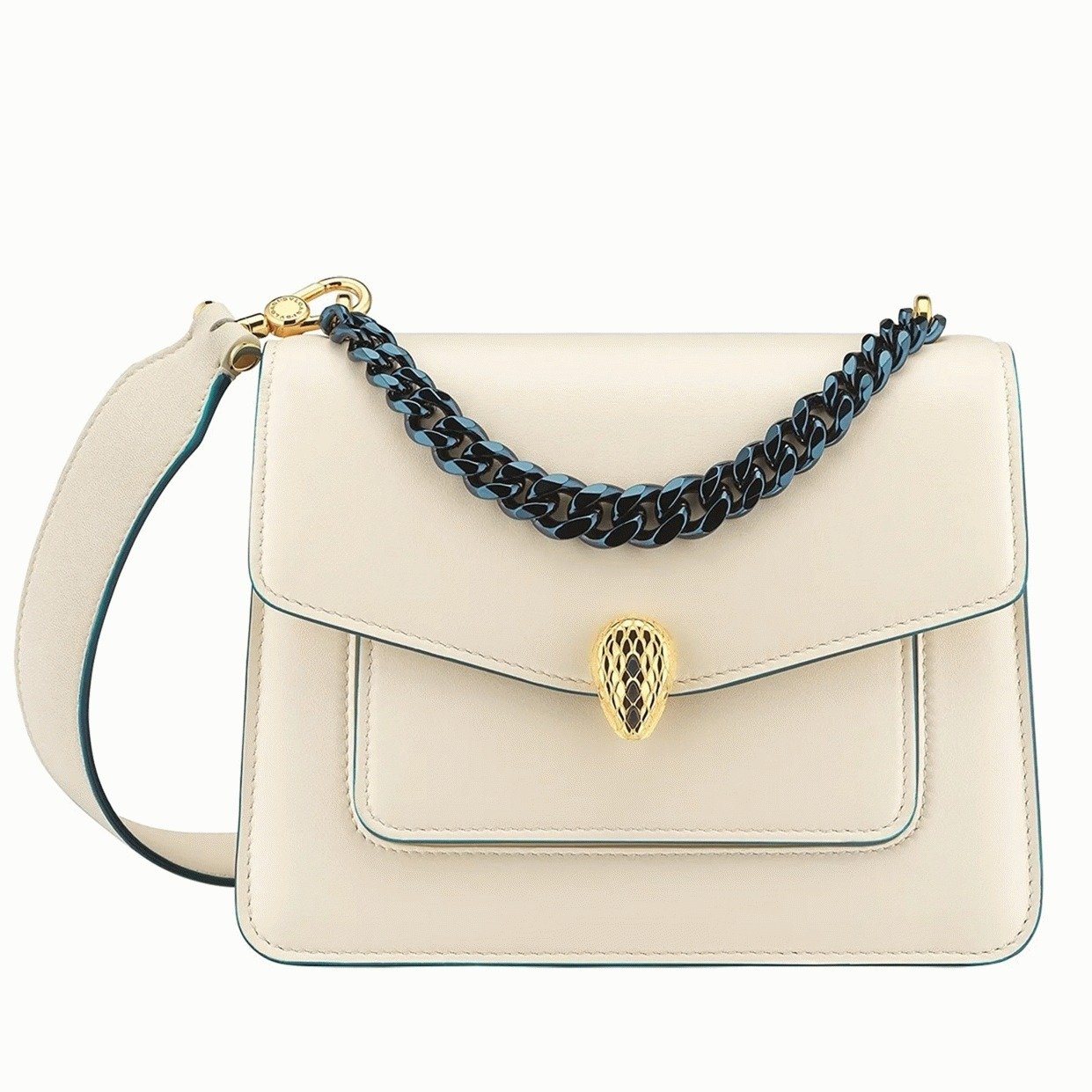 953B98F4-B641-5A6E-A891-C62622CFA2A9.jpg Fake Bvlgari Serpenti Forever Small Crossbody Bag with Chain Ivory - Image 1