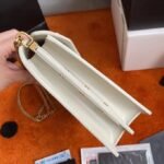 Fake Saint Laurent Cassandra Medium Chain Bag White - Image 3