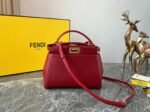 Top Quality Knockoff Fendi Peekaboo Mini Bag In Red Nappa Leather - Image 5