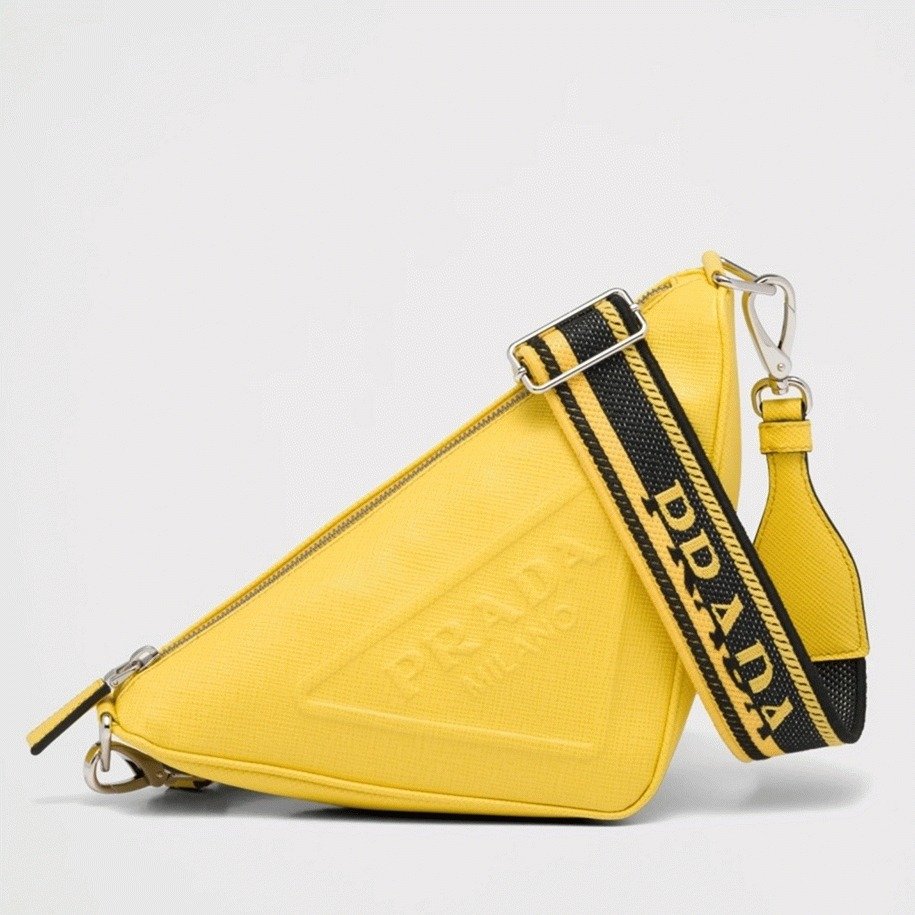 95D41FB9-A64B-EFCC-4217-E06EC3BEC8DF.jpg Prada Triangle Shoulder Bag Knockoff in Yellow - Image 1